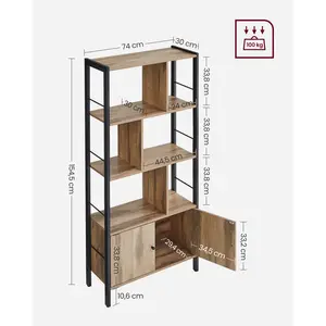 Jazmyne Bookcase Maple White/Black