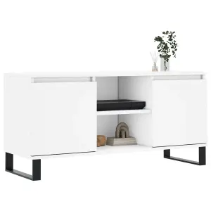 Berkfield TV Cabinet White 104x35x50 cm Engineered Wood