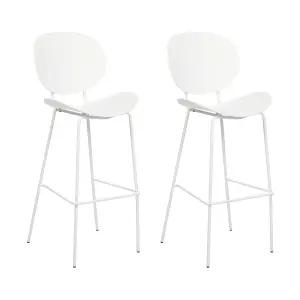 Set of 2 Bar Chairs SHONTO White