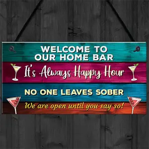 Red Ocean Colourful Bar Sign For Home Bar Garden Signs And Plaques Funny Bar Sign Shed Summerhouse Man Cave Sign Gift For Him Her