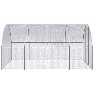 Outdoor Chicken Coop 3x4x2 m Galvanised Steel