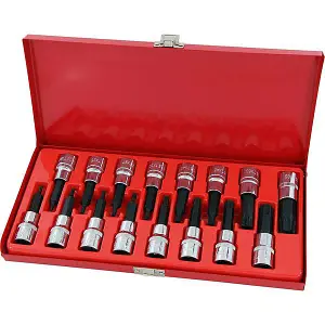 16 Piece Star Bit Socket Set 1/2 Inch Drive (Neilsen CT1256)