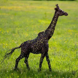 Bronze Garden Giraffe Sculpture