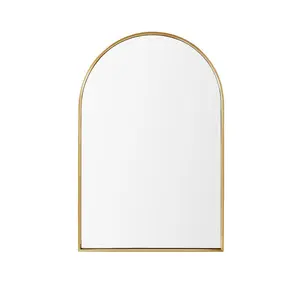 Mcfarren Metal Flat Wall Mirror Satin Brass