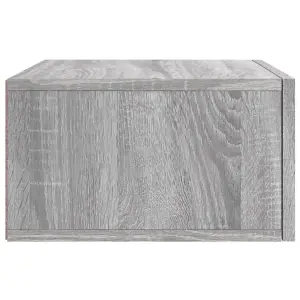 Berkfield Wall-mounted Bedside Cabinet Grey Sonoma 35x35x20 cm