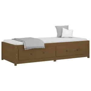 Berkfield Day Bed Honey Brown 90x190 cm Single Solid Wood Pine