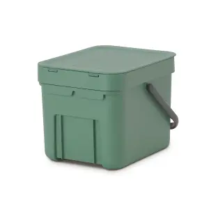 Brabantia Sort & Go Standard Fir green Plastic Bin - 6L Freestanding