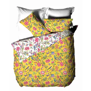 furn. Pomelo Tropical Floral Reversible Duvet Cover Set