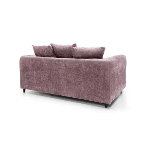 Harriet Crushed Chenille 2 Seater Sofa in Pink