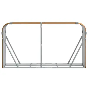 Log Holder Light Brown 180x45x100 cm Galvanised Steel