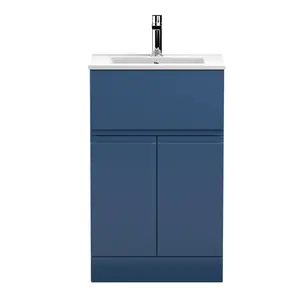 Urban 505mm Free-standing Single Vanity Unit Satin Blue