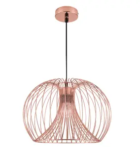 GoodHome Dharug Copper effect Pendant ceiling light, (Dia)380mm