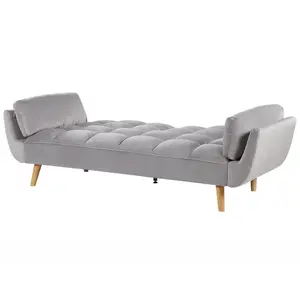 Sofa Bed ASBY Light Grey Velvet