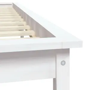 Berkfield Bed Frame White 160x200 cm Solid Wood Pine