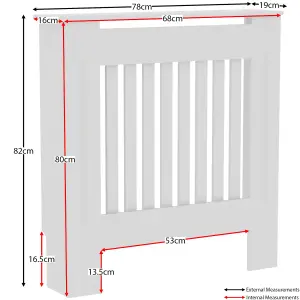 Vida Designs Chelsea Small White MDF Radiator Cover