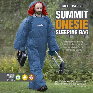 Wearable Sleeping Bag Blue Adults Small/Medium