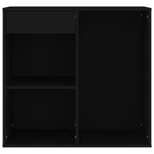 Berkfield Cosmetic Cabinet Black 80x40x75 cm Engineered Wood