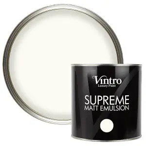 Vintro Luxury Matt Emulsion Off-White Multi Surface Paint for Walls, Ceilings, Wood, Metal - 2.5L (Nymph)