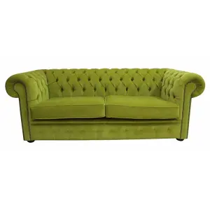 Chesterfield Handmade 3 Seater Sofa Settee Pimlico Zest Green In Classic Style