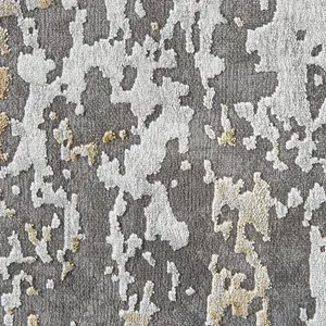 Grey Ochre Abstract Modern Easy To Clean Rug For DiningRoom Bedroom and Living Room -120cm X 170cm