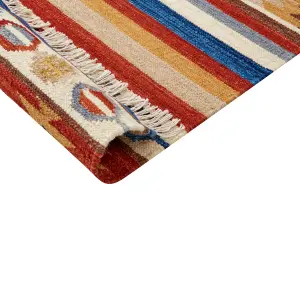 Wool Kilim Area Rug 160 x 230 cm Multicolour JRARAT