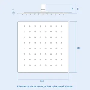 Nes Home Olive Square 3 Way Concealed Thermostatic Shower Mixer Valve, Shower Head, Handset, Slider Rail, 4x Body Jets Set