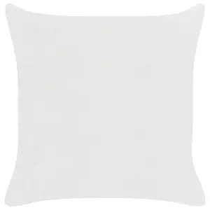 Set of 2 Cushions PIZZELLE Cotton 45 x 45 cm Text Embroidery Off-White