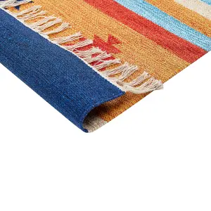 Cotton Kilim Area Rug 200 x 300 cm Multicolour TARONIK