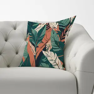 Autumn Tropical Leaves Cushions 60cm x 60cm