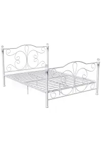 Vida Designs Chicago White 4ft6 Double Metal Bed Frame