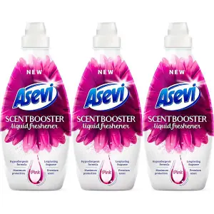 Asevi Scent Booster Liquid Laundry Freshener Pink 36 Washes 720ml (Pack of 3)