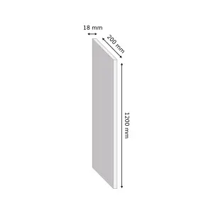 Oak effect Fully edged Furniture panel, (L)1.2m (W)200mm (T)18mm