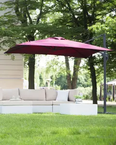 Cantilever Parasol 2.5 x 2.5 m Burgundy MONZA