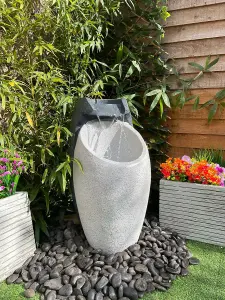 Pouring Vase Contemporary Solar Water Feature