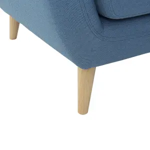 Corner Sofa MOTALA Blue Fabric Left Hand