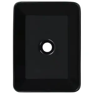 Wash Basin 40x30x13 cm Ceramic Black