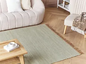 Jute Area Rug 160 x 230 cm Green LUNIA