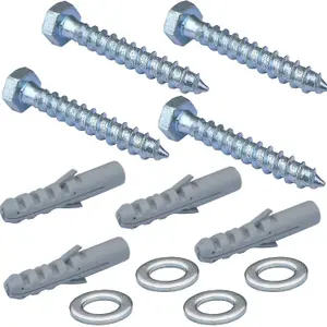 4x M10 50mm Aerial Bracket Wall Fixing Bolts Masonry Brick Thread Anchor Screws