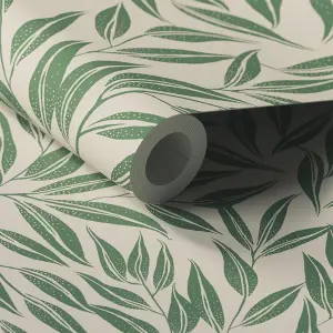 Lick White & Green Botanical 03 Textured Wallpaper