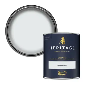 Dulux Trade Heritage Chalk White Eggshell Wall paint, 750ml