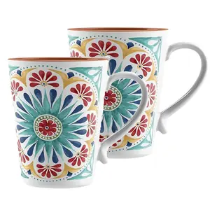 Purely Home Rio Medallion Melamine Mugs - Set of 2