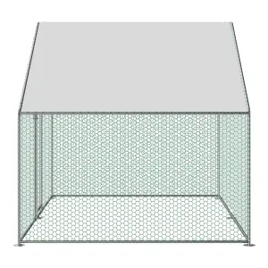 KCT Large Walk-In Chicken / Run Duck Pen - 2 x 3m - Outdoor Garden Pet/Dog Enclosure Kennel Hen Coop - Galvanised