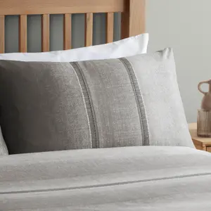 Catherine Lansfield Bedding Denim Duvet Cover Set with Pillowcase Grey