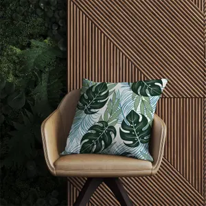 Tropical Pattern And Flowers Outdoor Cushion 60cm x 60cm