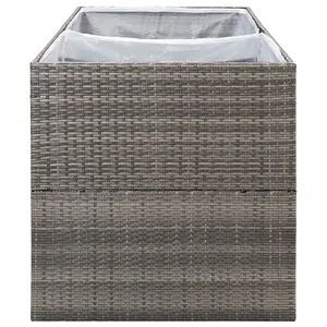 Berkfield Garden Planter Grey 157x80x80 cm Poly Rattan