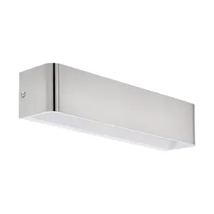 Wall Light Satin Nickel Front Cover Oblong Box Structure Bulb LED 12W Included