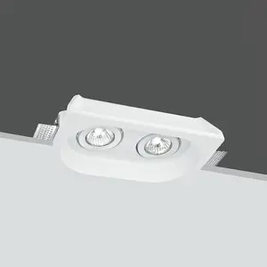 Luminosa MORGANA 2 Light Recessed Adjustable Downlight White 25.5x15.5x5.5cm