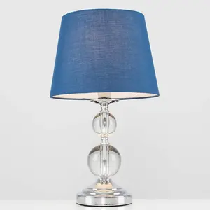 Feist 44.5Cm Clear Table Lamp Blue / LED Bulb