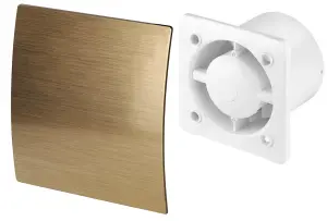 Awenta 100mm Standard Extractor Fan Gold ABS Front Panel ESCUDO Wall Ceiling Ventilation