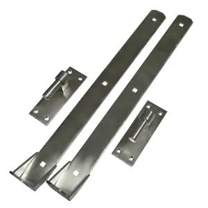 Hook and Band Gate Hinges Stainless Steel 18" (Adjustable Door Shed Pair)